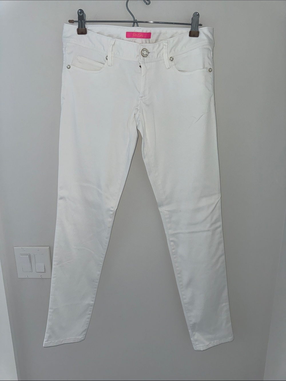 Lilly Pulitzer White Slim Straight Pants